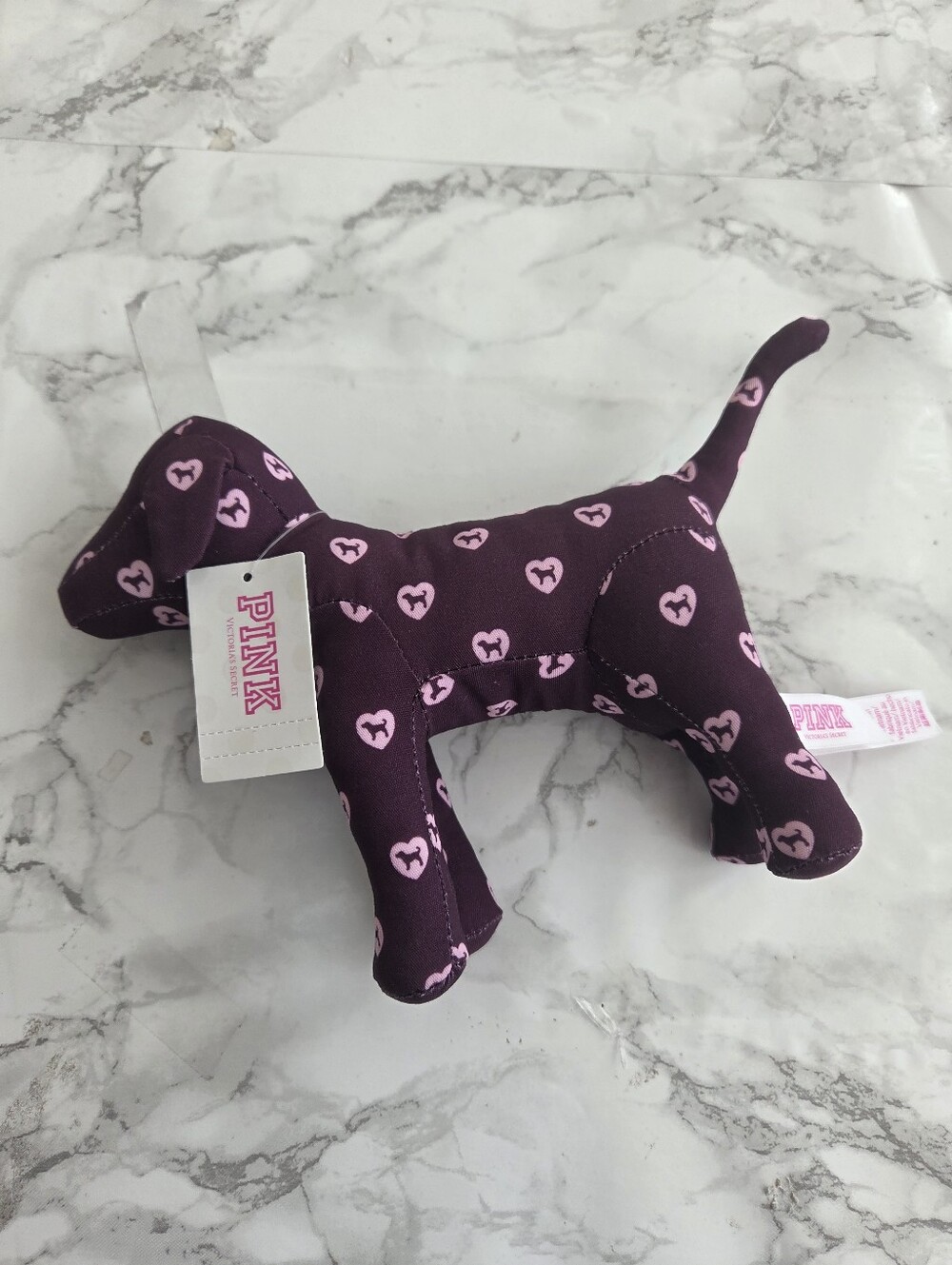 Victoria's Secret Pink Hearts Dog Plush Toy 2026 - Picture 4 of 7